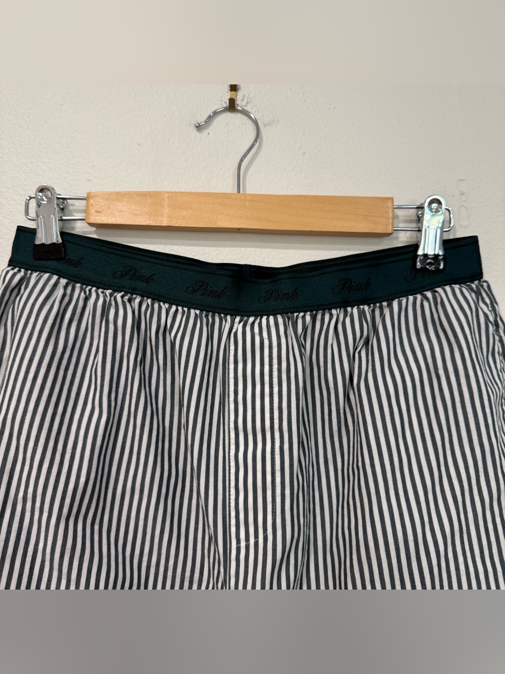 Pink Victoria’s Secret Green White Striped Lounge Pajama Pants S - Picture 3 of 7